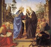 Piero di Cosimo Virgin Marie besokelse with St. Nicholas and St. Antonius Sweden oil painting artist